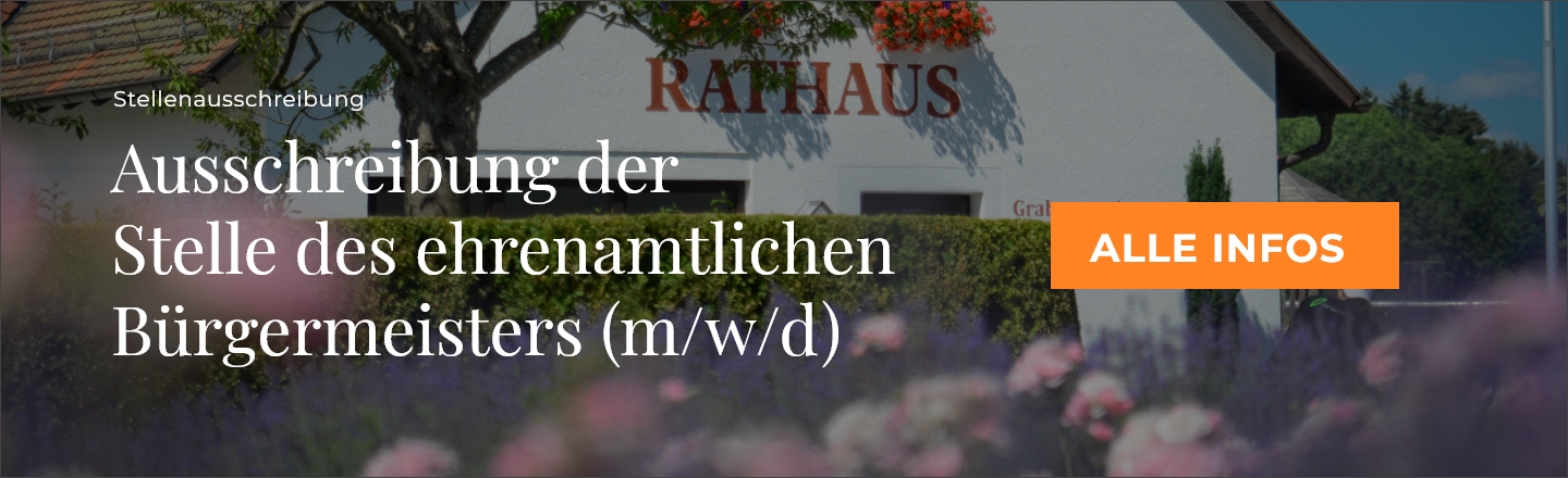 Ausschreibung der Stelle des ehrenamtlichen Bürgermeisters (m/w/d)